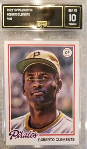 2022 TOPPS ARCHIVES #192 ROBERTO CLEMENTE PITTSBURGH PIRATES PSA 10