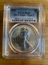 New Listing2021 American Silver Eagle (Type 2) MS-69 PCGS $1 Coin