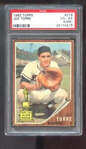 1962 Topps #218 Joe Torre ROOKIE RC PSA 4 (MK) Graded Baseball Card MLB Braves