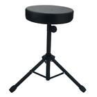 Heavy Duty Drum Throne Seat Stool Chair Black Padded Round With Stand Black