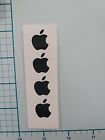 (4) Black Apple Logo Overlay Vinyl Decals - For iPhone Windows Laptops Mugs Lot