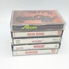 Lot Of 5 HARD ROCK Cassette Tapes Poison, Skid Row, Vixen, Winger & Warrant 80s