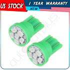 2x Green T10 194 168 921 Wedge 6-3020SMD LED Bulb Instrument Cluster Light