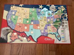 HE HARRIS &CO First State Quarters of the United States Collectors Map 1999-2008