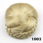 Women Braided Clip In Synthetic Hair Bun Chignon Donut Roller Hairpieces Fashion