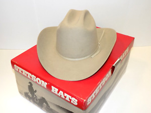 Stetson Rancher Cowboy Hat 7 ¼ (58) 4X Beaver Silver Belly w/ JBS Pin & Box