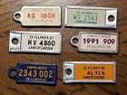 6 Illinois License Plate Keychain Tags 1950s And 1960s Vintage