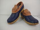 LL Bean Womens Gumshoes Rubber Waterproof Maine Duck Boots Size 8 M Leather Blue