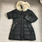 Coach Coat Womens Large Puffer Coat Parka Legacy Down Winter Jacket Fur Hood