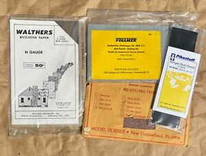 WALTHERS & VOLLMER ~ BUILDING PAPER & ROOF SHEETS ~ Mayhayred N Scale Lot