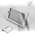 NEW CASE COVER+SCREEN PROTECTOR STAND FLIP PU LEATHER WHITE GOOGLE ASUS NEXUS 7