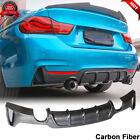 For BMW F32 F33 F36 435i 440i M Sport 14UP REAL CARBON Rear Bumper Diffuser Lip