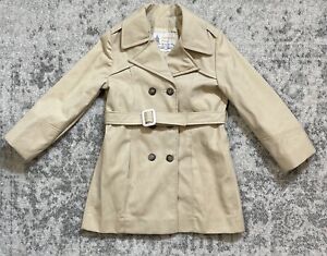 Womens London Fog Double-Breasted Trench Coat Jacket In Beige Size PSmall?