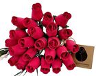Valentines Day All Red Rose Flower Bouquet. The Original Wooden Rose 1,2,3 Dozen