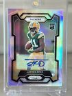 Jayden Reed 2023 Panini Prizm Silver Rookie Auto Green Bay Packers RC