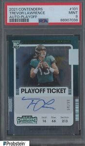 2021 Panini Contenders Playoff Ticket Trevor Lawrence RC AUTO 4/99 PSA 9 MINT