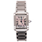 Cartier Tank Francaise 20mm Quartz Ladies Steel Watch PEARL Roman Dial 2384