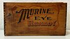 New ListingAntique Primitive Murine Eye Remedy Advertising Old Empty Wooden Dovetail Box