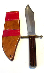 Vintage  Kabar 1210 J. Bowie Hunting Fixed Blade Knife & Sheath