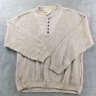 Vintage Eddie Bauer Sweater Mens XL Cotton  Henley Button Made In USA
