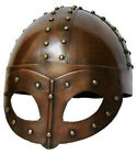 Brown  Antique Finish Deluxe Viking Helmet- Medieval Armor Helmet