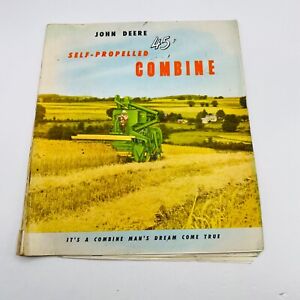 Vintage 1955 JOHN DEERE Sales Brochure Self Propelled 45 Combine JD Equipment