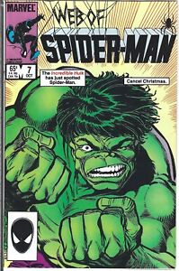 WEB OF SPIDER-MAN #7 (NM-) HIGH GRADE COPPER AGE MARVEL, THE INCREDIBLE HULK