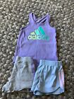 Girls Adidas Tank Top and Shorts Lot size 4 (play condition)