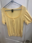 Women's Light Yellow Pull Over Sweater Size M