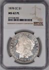 New Listing1878-CC Morgan Silver Dollar $1 NGC MS62PL - Nice Mirrors!