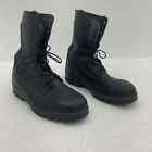 Bates Men's Black Leather Combat Boots Size 12 Preowned