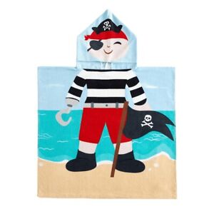 American Kids Pirate Hooded Beach and Bath Poncho Towel