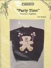Vintage raBco Sweatshirt Applique Kit 814M Teddy Bear Size Medium Party Time NOS