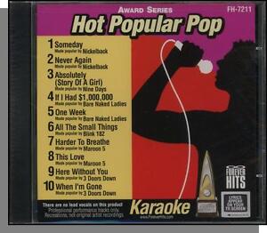 Karaoke CD+G - Hot Popular Pop - New 10 Hit Song CD! Nickelback, Blink 182, etc