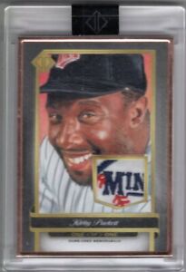 2021 Topps Transcendent KIRBY PUCKETT Framed 1/1 GAME USED PATCH Artist Sketch