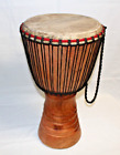 Djembe Drum Full Size African Handmade Carved 25