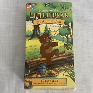 Maurcie Sendak's Meet Little Bear VHS Nick Jr. Orange Videocassette Gone Fishing