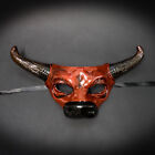 2017 Dopest Black/Orange Bull Mask Half Unisex Masquerade Mask