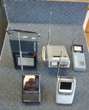 Lot of 5 Vintage  Handheld Portable TV's Sony, Watchman, Panasonic, Realistic