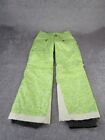 Patagonia Ski Pants Womens Small Insualted Snowbelle Green Pattern Mountain