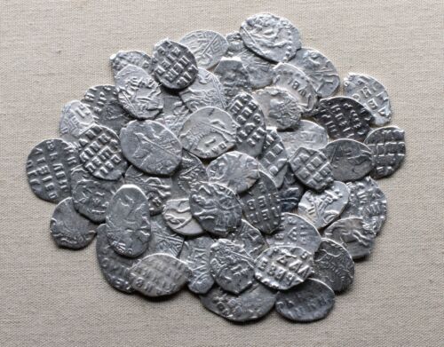Peter I  * 1682-1725 LOT 50 COINS Silver Kopek SCALES Russian Coin  №2
