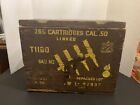 Vintage WWII US Wooden Ammo Crate .50 Cal. 265 Rounds With Lid
