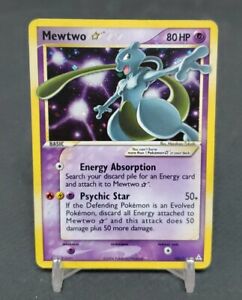 Pokémon TCG Ultra Rare Mewtwo Gold Star 103/110 EX Holon Phantoms, Partial Swirl