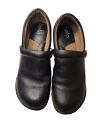 Bolo Womens 10/42 Black Leather Slip On Comfort Shoes