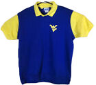 VTG 80s XL WVU WV Mountaineers Mock Sweater VEST Polo Shirt MADE USA NWOT NOS