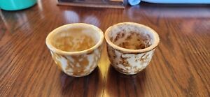 New Listing2 Small Vintage Spongeware Pottery Bowls