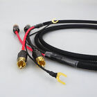 HiFi Audio Phono Tonearm RCA Interconnect Cable for Record Turntable Phonograph