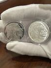 LOT OF 2 Buffalo Silver Round .999 One Troy Ounce Fine Silver Bullion IN CAPSULE