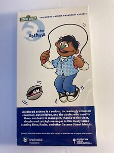 Sesame Street A is for Asthma VHS Childhood Asthma Awareness Project NEW Sealed