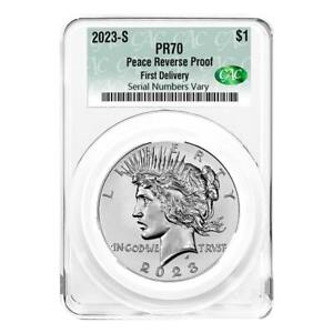 2023-S Peace Silver Dollar Reverse Proof CAC PF 70 First Delivery